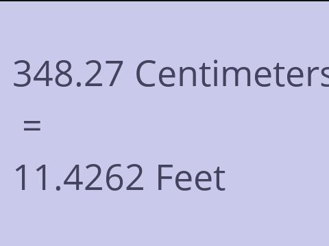 348.27 CM TO FEET