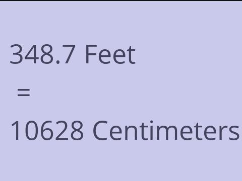 348.7 FEET TO CM