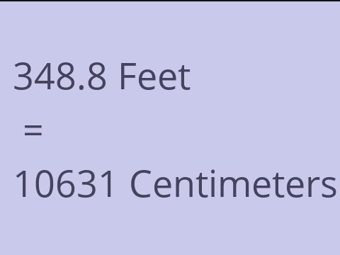 348.8 FEET TO CM