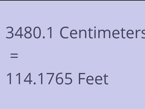 3480.1 CM TO FEET