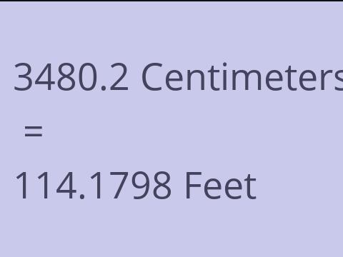 3480.2 CM TO FEET