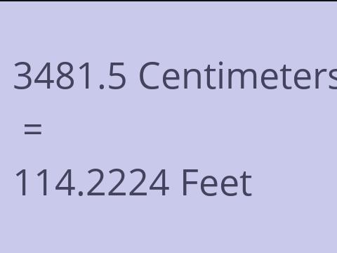 3481.5 CM TO FEET