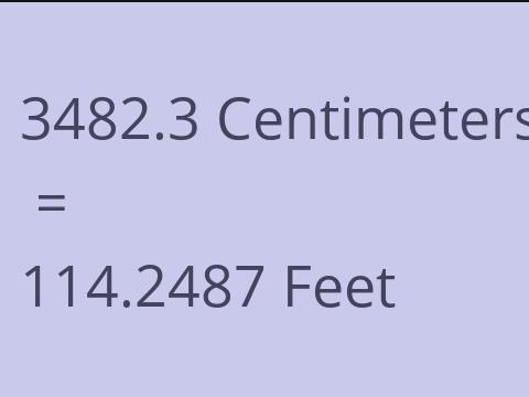 3482.3 CM TO FEET