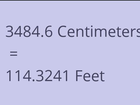 3484.6 CM TO FEET