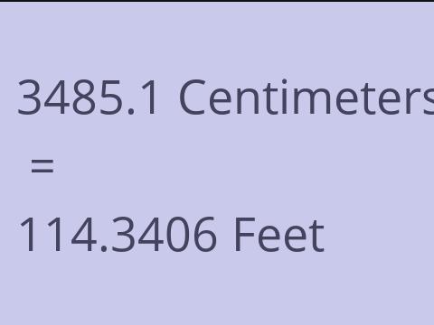 3485.1 CM TO FEET