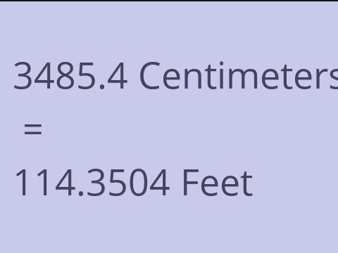 3485.4 CM TO FEET