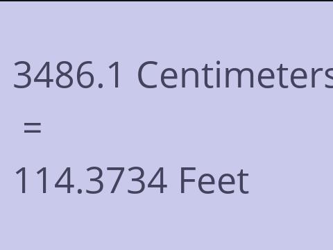 3486.1 CM TO FEET