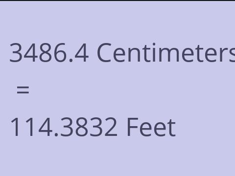 3486.4 CM TO FEET