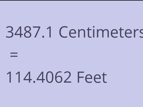 3487.1 CM TO FEET