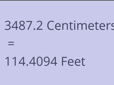 3487.2 CM TO FEET
