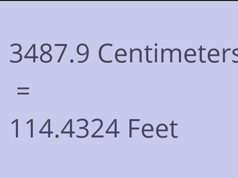 3487.9 CM TO FEET