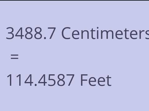 3488.7 CM TO FEET