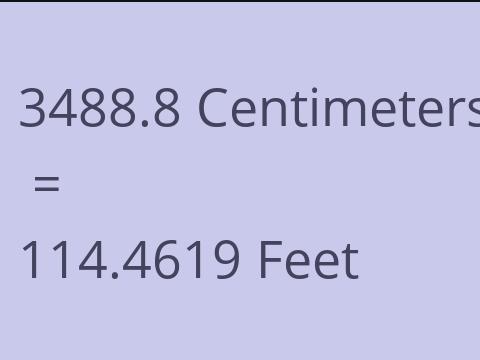 3488.8 CM TO FEET
