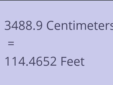 3488.9 CM TO FEET