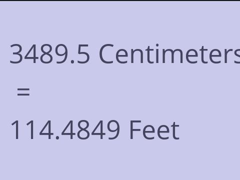 3489.5 CM TO FEET