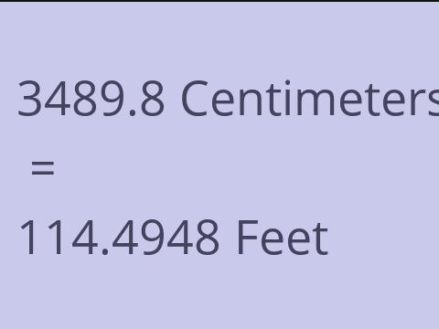 3489.8 CM TO FEET