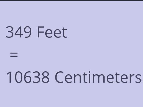 349 FEET TO CM