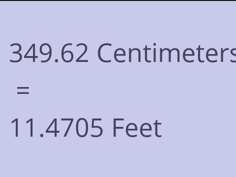 349.62 CM TO FEET