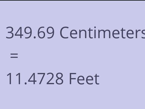 349.69 CM TO FEET