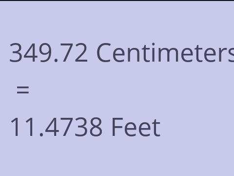 349.72 CM TO FEET