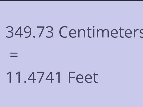 349.73 CM TO FEET