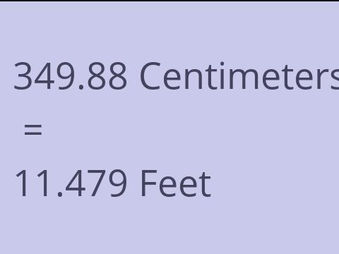 349.88 CM TO FEET