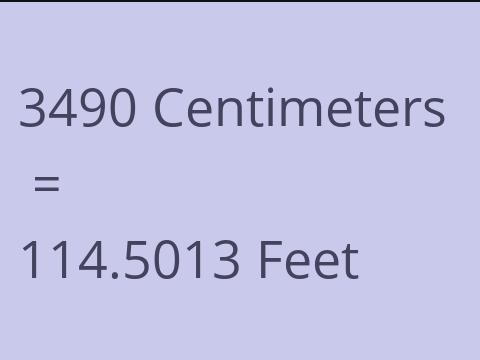 3490 CM TO FEET