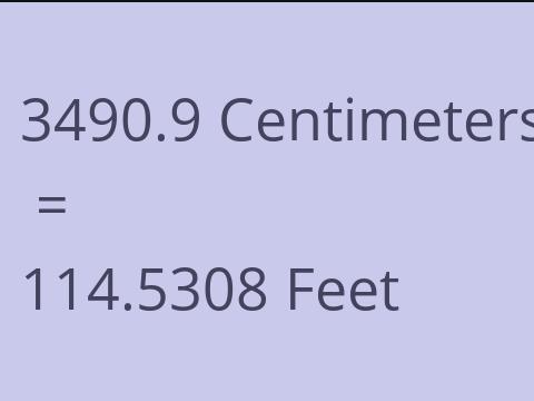 3490.9 CM TO FEET