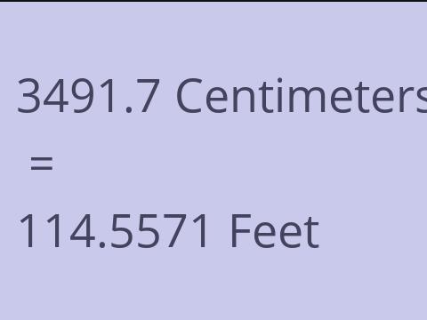 3491.7 CM TO FEET