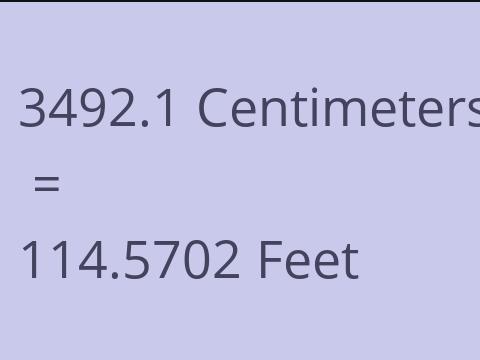 3492.1 CM TO FEET