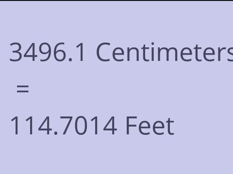 3496.1 CM TO FEET