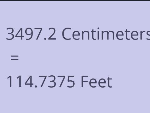 3497.2 CM TO FEET