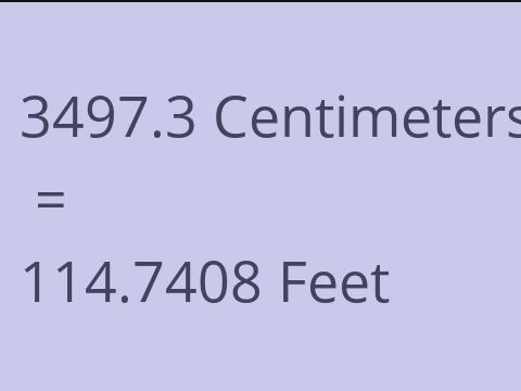 3497.3 CM TO FEET