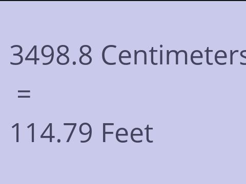 3498.8 CM TO FEET