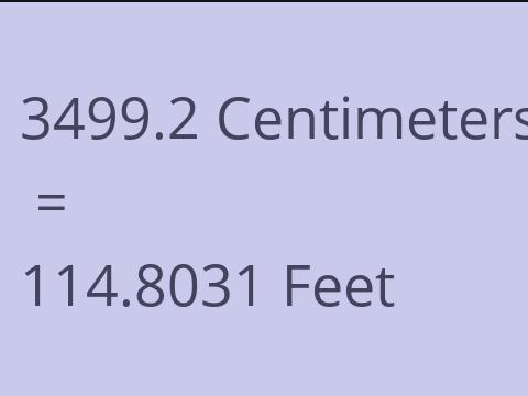 3499.2 CM TO FEET