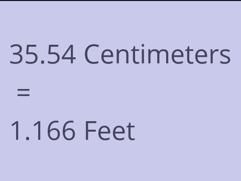 35.54 CM TO FEET