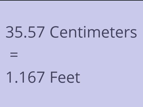 35.57 CM TO FEET