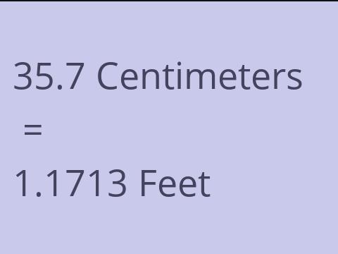 35.7 CM TO FEET