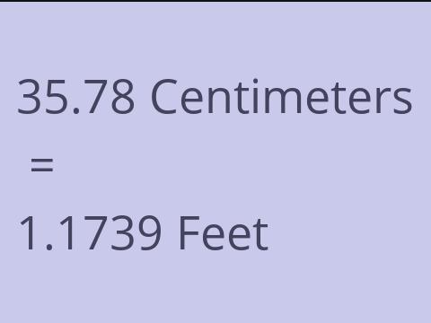 35.78 CM TO FEET