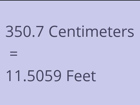 350.7 CM TO FEET