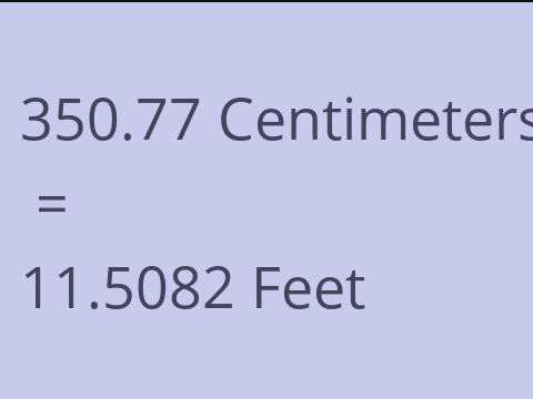 350.77 CM TO FEET