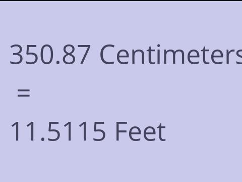 350.87 CM TO FEET