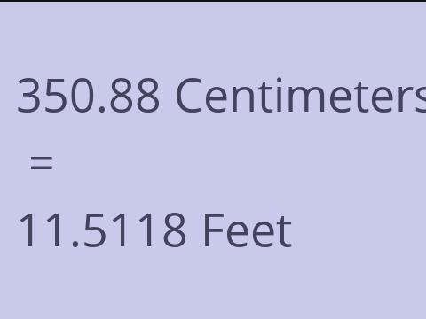 350.88 CM TO FEET