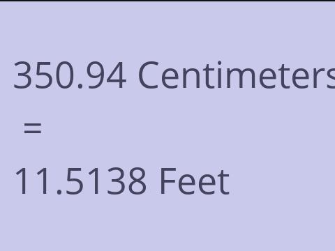 350.94 CM TO FEET