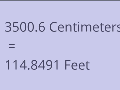 3500.6 CM TO FEET