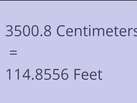 3500.8 CM TO FEET
