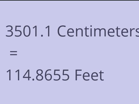 3501.1 CM TO FEET