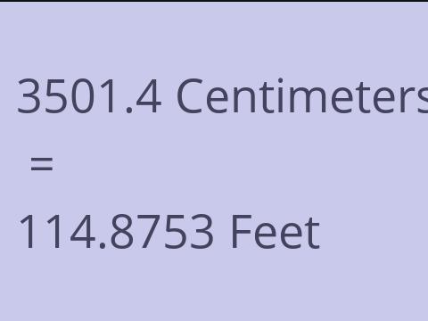 3501.4 CM TO FEET