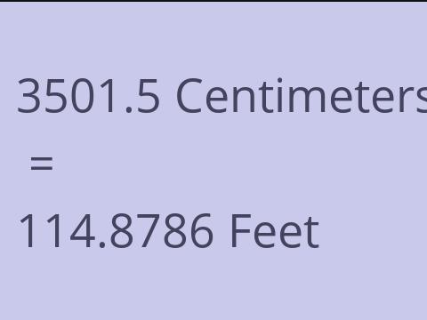 3501.5 CM TO FEET