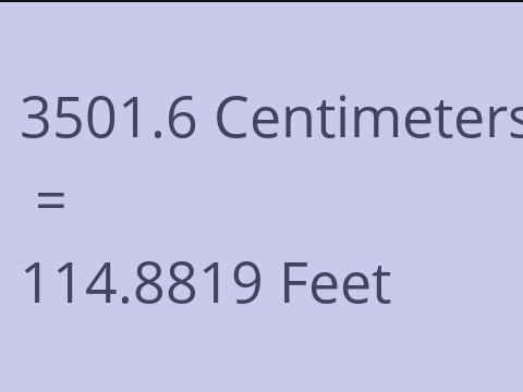 3501.6 CM TO FEET
